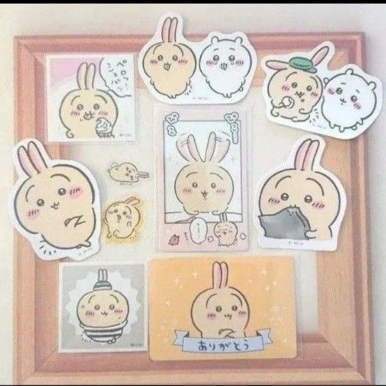 ちいかわ うさぎ スナップマイド コレクションカード ダイカットステッカー あつめてシール クリアシール フレークシール