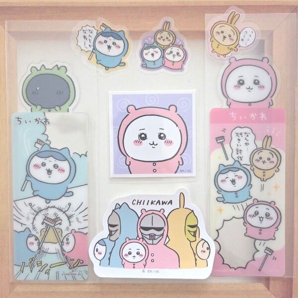 ちいかわ ハチワレ うさぎ ブックマークコレクション あつめてシール ダイカットステッカー フレークシール パジャマパーティーズ