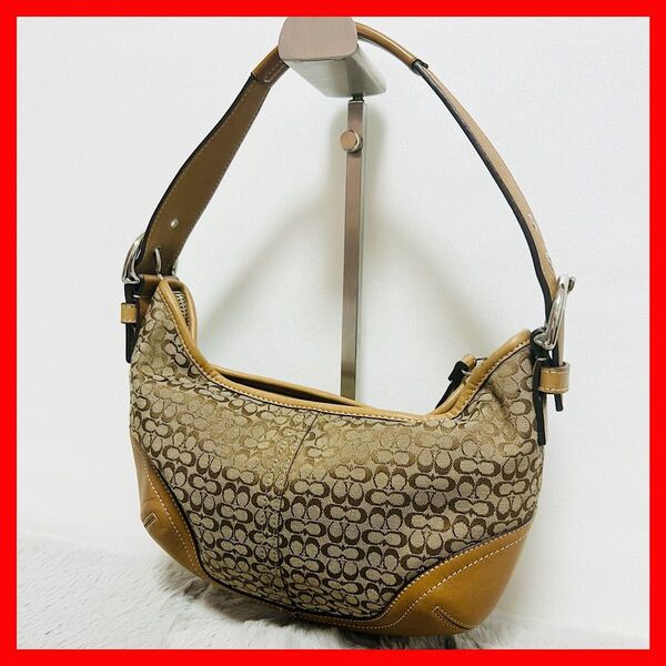 【美品】 コーチ ショルダーバッグ シグネスチャー 金具 COACH コーチ ワンショルダーバッグ 肩掛け ミニシグネチャー