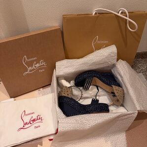 【確実正規品】ルブタン Christian Louboutin デニムサンダル