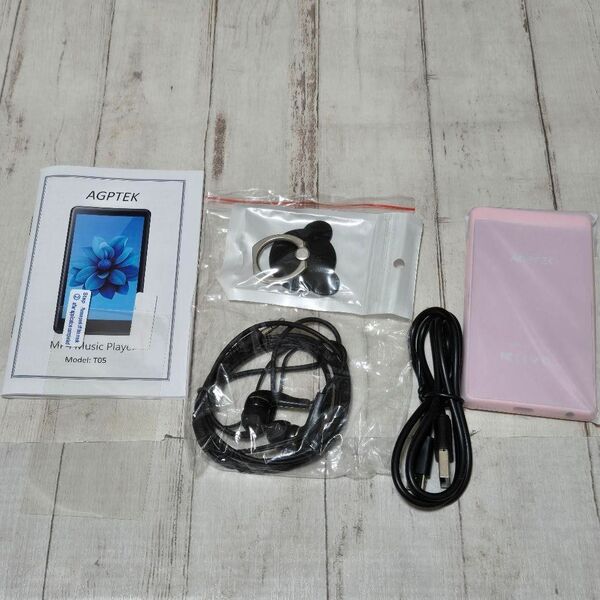 MP3プレイヤー 4インチ タッチスクリーン 超軽量 ピンク デジタルオーディオプレーヤー