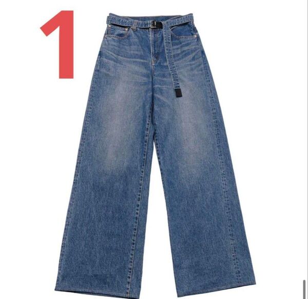 Levi's x sacai デニムパンツ 1 リーバイス サカイ ワイドデニム denim pants コラボ 25ss