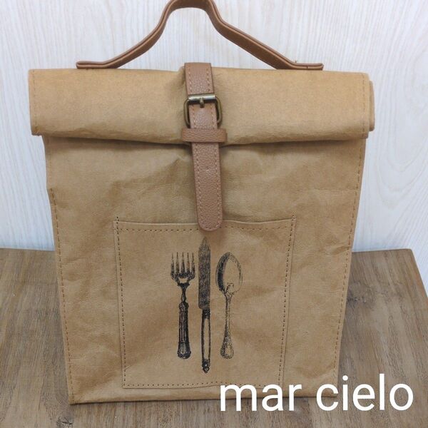 【美品】mar cielo マルシエロ ランチバッグ カトラリー柄