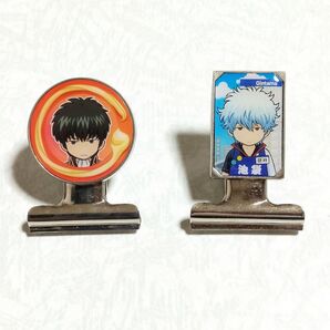 昔の銀魂グッズ★坂田銀時(アニメイト仕様)&土方十四郎(マヨネーズ仕様)の目玉クリップ★Gintama★映画 劇場版銀魂