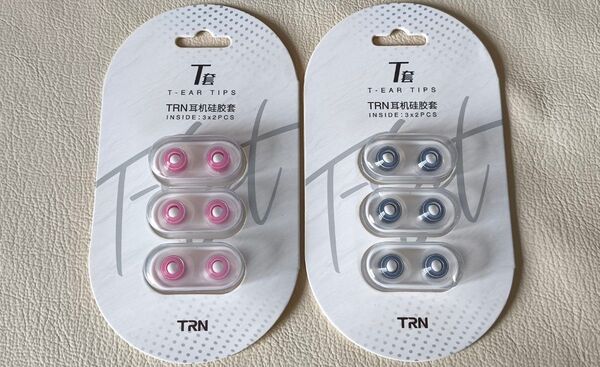 TRN イヤーピース T-EAR TIPS Mサイズ 赤、黒セット