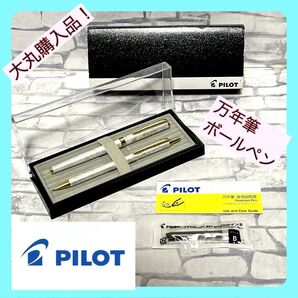 【廃番】大丸購入品 パイロット カヴァリエ 《シルバー軸》 ボールペン・万年筆 セット PILOT 付属あり