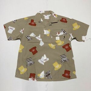 Karl Helmut カールヘルム Tシャツ柄 ガラシャツ 半袖シャツ S