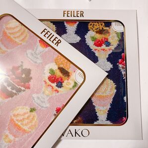 完売 フェイラー 和光コラボ WAKO PARFAIT ハンカチ 2枚セット 新品 パフェ