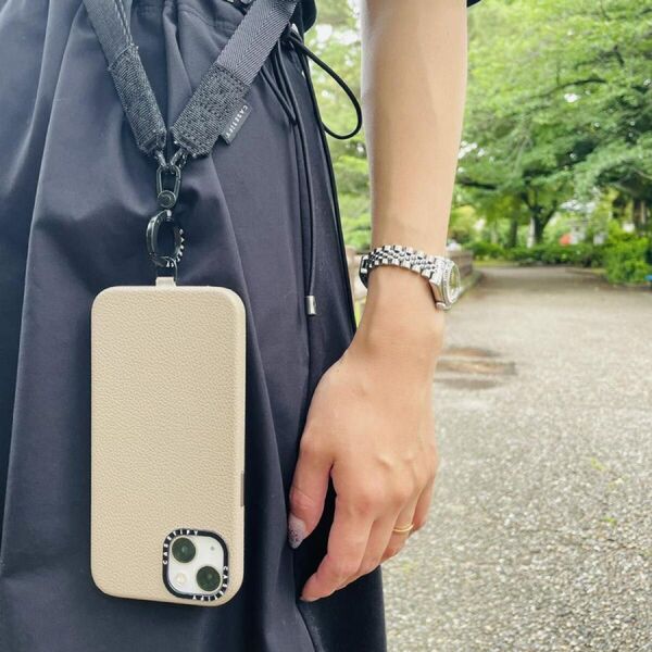 CASETiFY ケースティファイ ユーティリティ ストラップブラック カラビナ エアポッズケース ケータイ ショルダー ポーチ