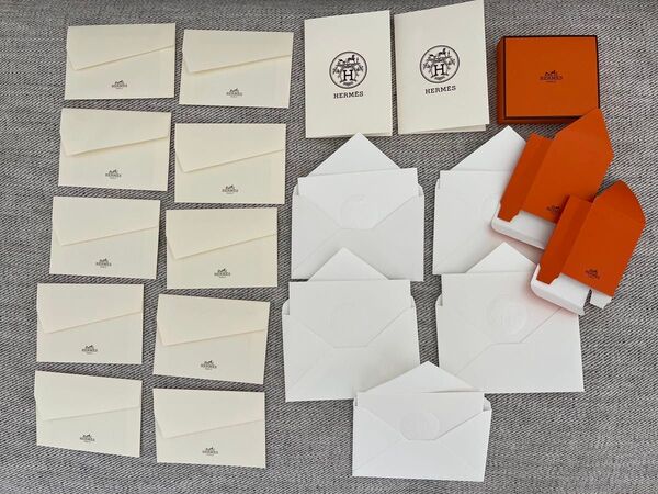 HERMES エルメス レターセット 封筒 ボックス セット 手紙 空箱 BOX 空き箱 化粧箱 ケース ボックス