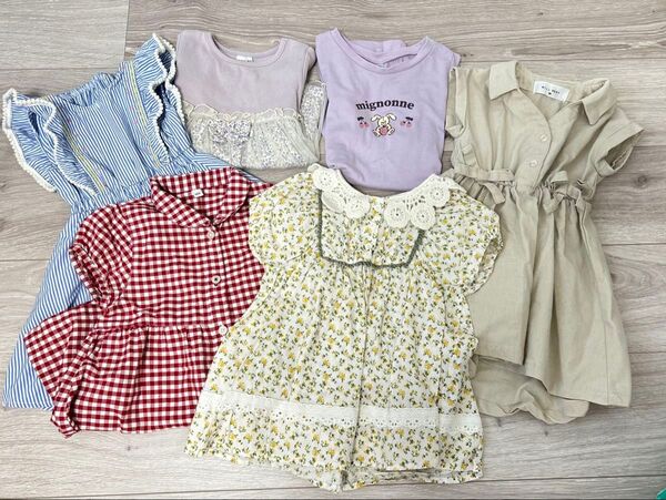 女の子 夏用 トップス ワンピース 6点セット