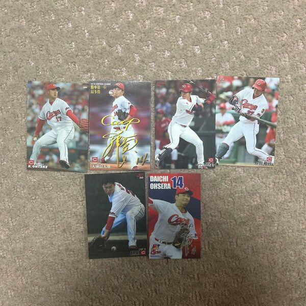 広島東洋カープ カープ カルビー プロ野球チップス カード 5枚セット+おまけ 広島カープ