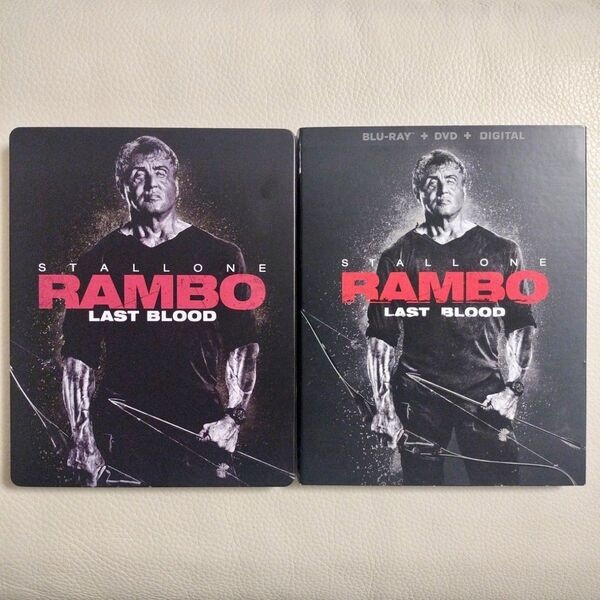 輸入版 ランボーラスト・ブラッドBlu-ray+DVDセット★アウターケース付き&国内版オリジナルデザインのスチールブックケース