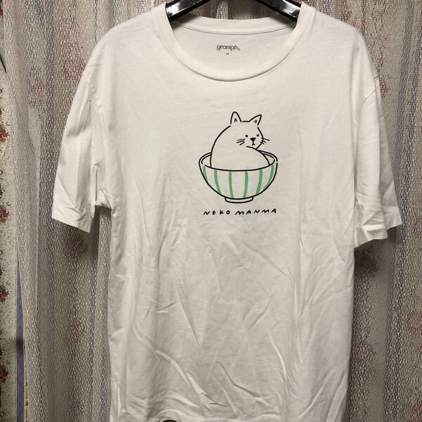 graniph ねこまんまTシャツ M