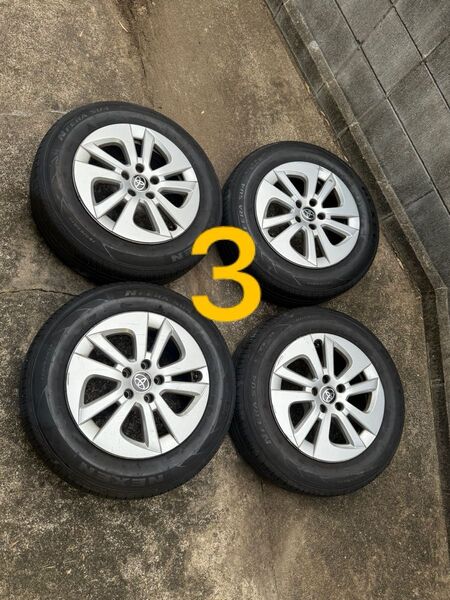 トヨタ プリウス 50 純正 195/65R15 NEXEN NFERA SU4 2023年 PCD100 ホイール 1本