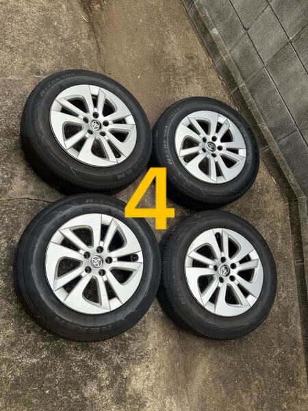 トヨタ プリウス 50 純正 195/65R15 NEXEN NFERA SU4 2023年 PCD100 ホイール 1本