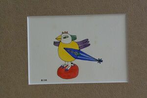 Art hand Auction ●掘り出し物● 絵画 竹富リサ ｢トリ｣ アート 美術品 002, 絵画, 水彩, その他