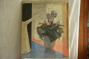 Art hand Auction ● Ganga ● Pintura AIKO Aiko Sawai Arte floral de ciclamen Obra de arte, cuadro, pintura al óleo, pintura de naturaleza muerta