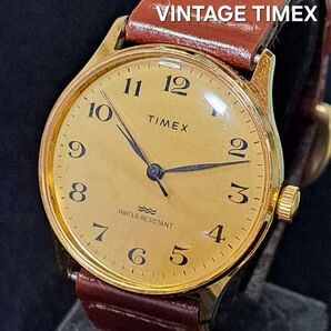 TIMEX タイメックス ヴィンテージ 手巻き時計 60s 70s ゴールド 金 WATER RESISTANT 稼働品