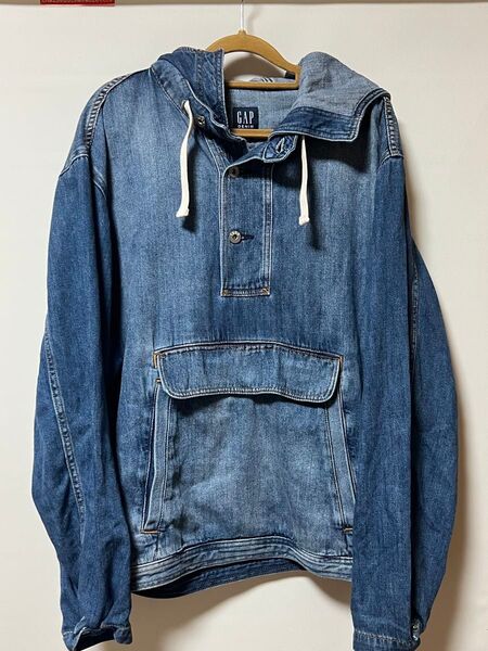 美品 GAP 00s デニムアノラックパーカー L