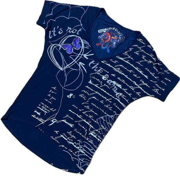 Desigual デシグアル カットソー チュニックM 半袖Tシャツ トップス 重ね着 レディースウェア クーポン消化