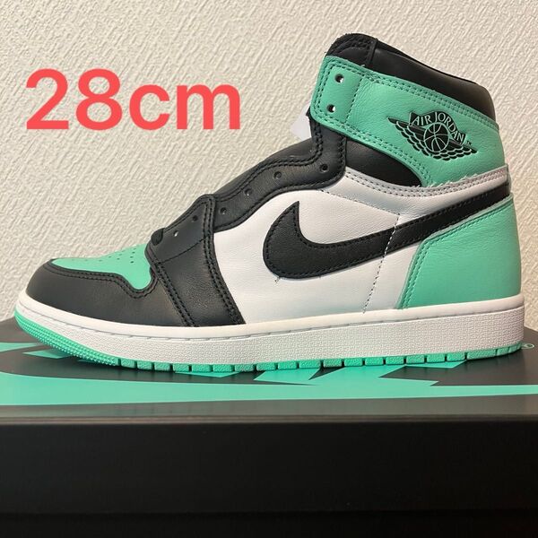 28cm nike air jordan 1 retro high og エアジョーダン1 グリーングロー dz5485-130