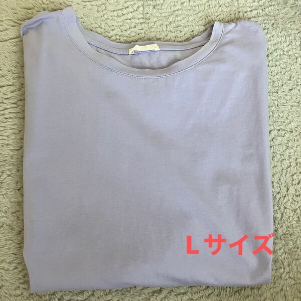GU ジーユー マーセライズドT半袖Tシャツ パープル Lサイズ Tシャツ 半袖 Tシャツ カットソー トップス パープル