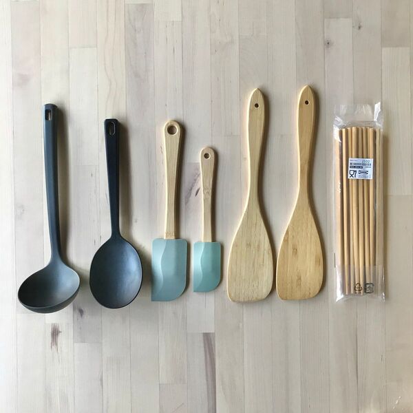 無印良品 ニトリ イケア キッチンツール 調理器具 7点 セット シリコン 竹