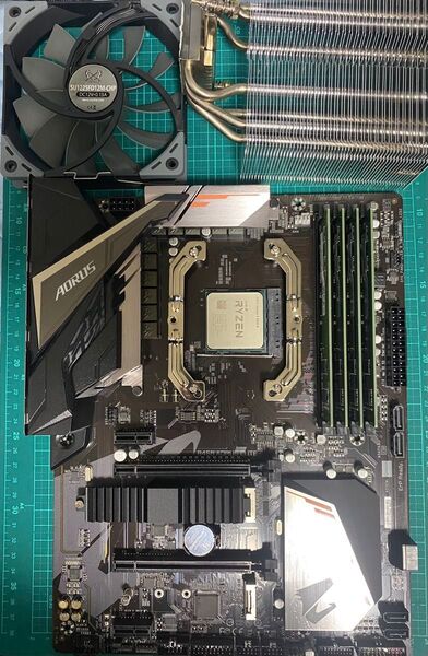 CPUマザーボードメモリセット5600X B450 16GB windows10home CPUクーラー付き【動作確認済】