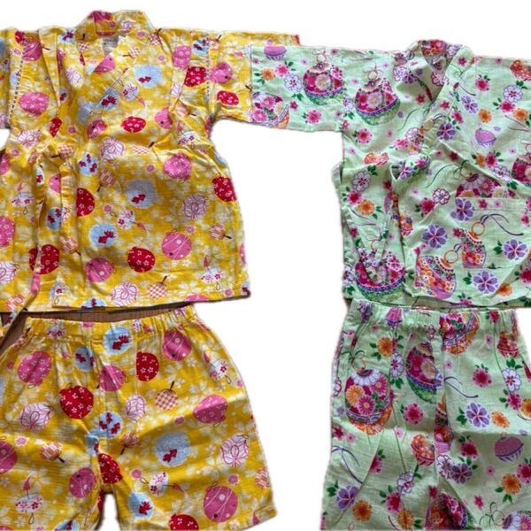 子供甚平 甚平 子供服 キッズ 女の子 レトロ 95センチ 100センチ