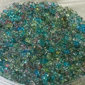 ガラス ピーナッツビーズ ガラスビーズ 450gビーズアソート