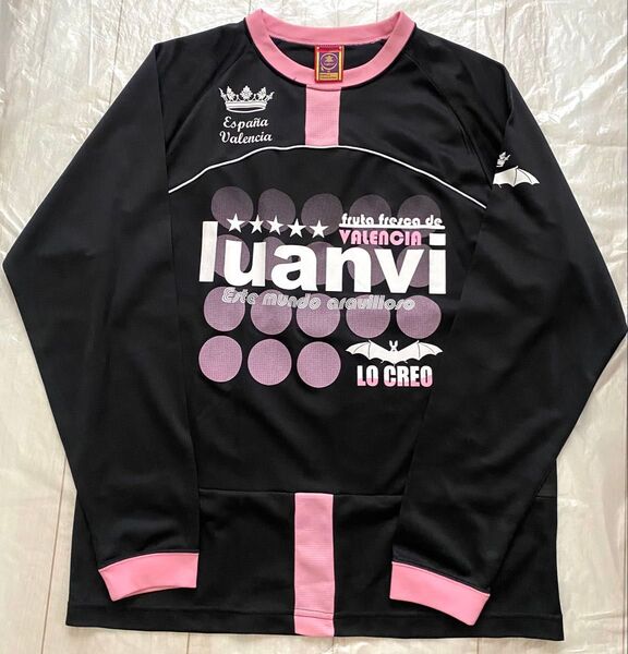 luanvi ウェア 黒 ピンク フットサル サッカー スポーツ VALENCIA 長袖ウェア