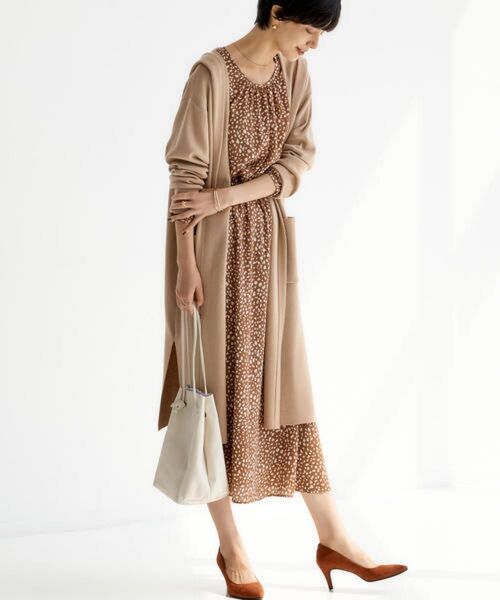 本日限定 グリーンレーベルリラクシング Aライン シルエット ロングフレアワンピース