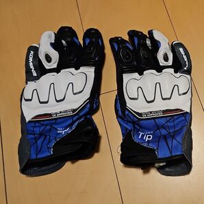 コミネ GK-190 CEハイプロテクトメッシュグローブ ブルー×ホワイト 2XL 美品