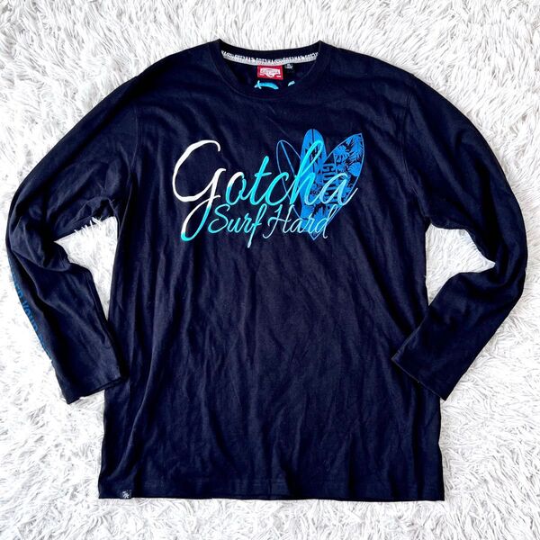 GOTCHA 長袖Tシャツ サーフ ブラック サイズXL