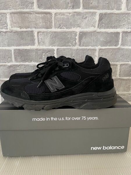 【日本未発売】New Balance USA 993トリプルブラック 26.5