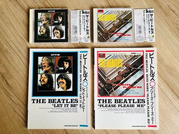 【4セット・帯 キャップ付き】ビートルズ バンド・スコア 参考CD