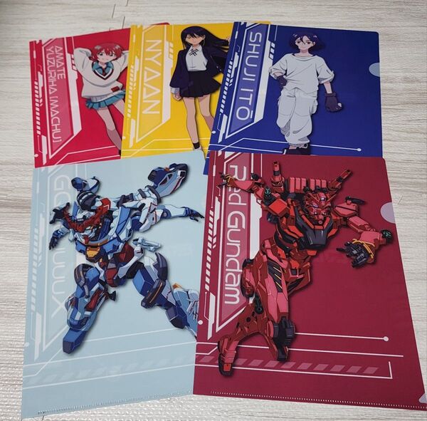 機動戦士ガンダム GQuuuuuuX (ジークアクス) クリアファイル全5種、クリアシート全5種、A5ノート全5種、計15セット