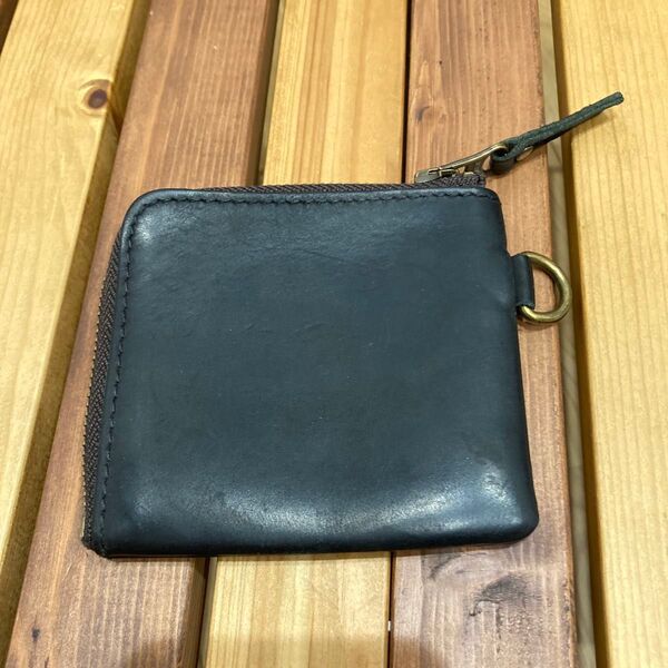 レザー ミニウォレット Dカン付 Leather wallet コンパクト財布 小銭入れ ミニ財布 コインケース L字ファスナー