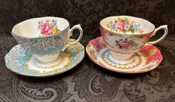Royal Albert ロイヤルアルバート レディーカーライルオーバルプレート、レディアスコット・カップ&ソーサー 3点セット