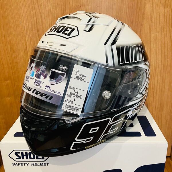 SHOEI X-Fourteen(X-14) MARQUEZ4 Lサイズ 内装綺麗 新品クリアシールド
