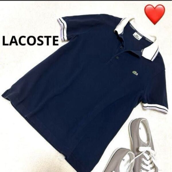 ラコステ 半袖ポロシャツ トップス レディース ネイビー(紺色) L 春夏 LACOSTE