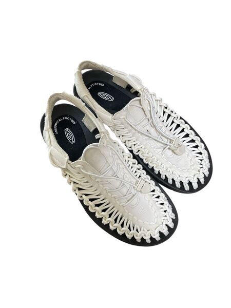 【美品】KEEN 26cm UNEEK ユニーク メンズ ホワイト スエード
