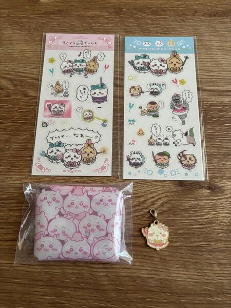 ちいかわ まじかるちいかわ クリアシール ステッカー メタルチャーム クリアマルチケース