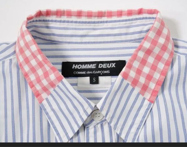 コムデギャルソンオムドゥ COMME des GARCONS HOMME DEUX 2016AW ギンガムチェック 襟デザイン