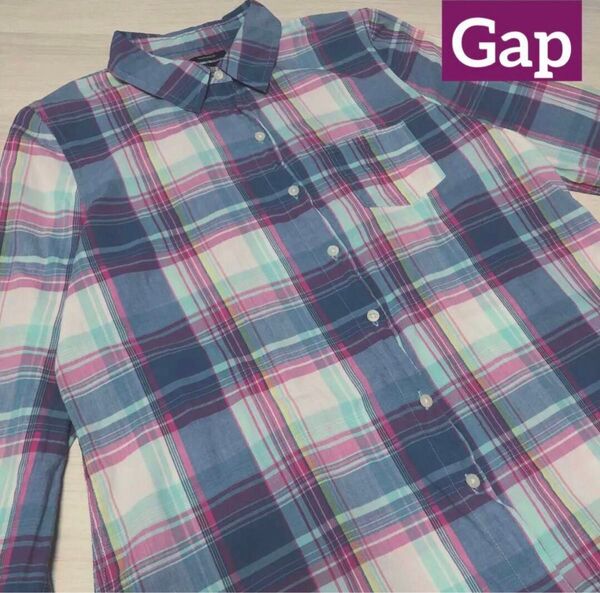 GAP ギャップ 長袖シャツ レディース 柔らか チェック キッズ L