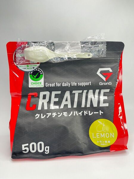 0166 グロング クレアチン モノハイドレート パウダー 500g レモン風味