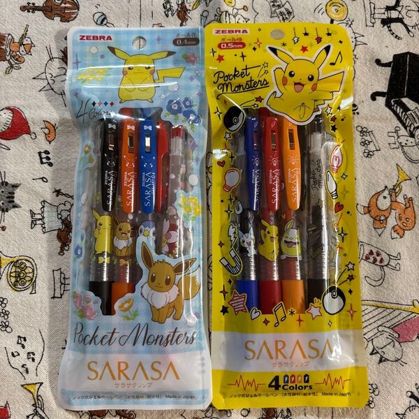 ゼブラ zebra サラサ sarasa ポケモン ポケットモンスター ボールペン ペン ピカチュウ パチリス エモンガ ワンパチ