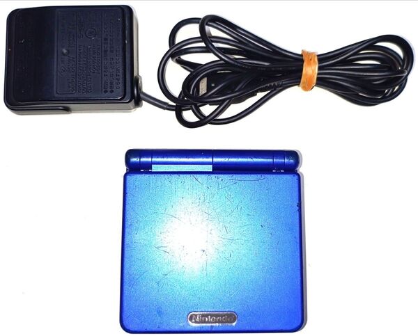 希少! 早い者勝ち! 大人気! 任天堂 Nintendo ゲームボーイアドバンスSP GBASP アズライトブルー 充電器付き