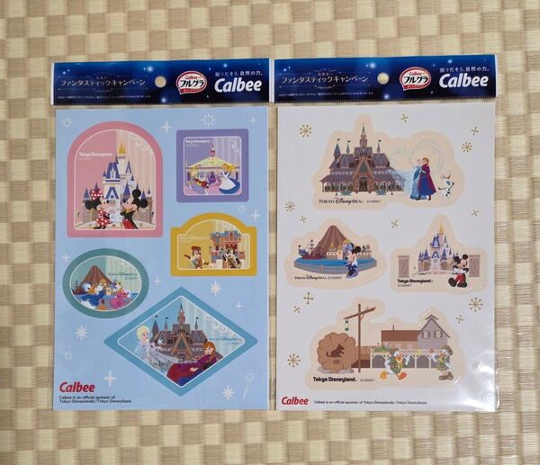 カルビー フルグラ 東京ディズニーリゾート ステッカー シール 2枚 非売品